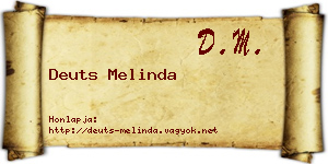 Deuts Melinda névjegykártya